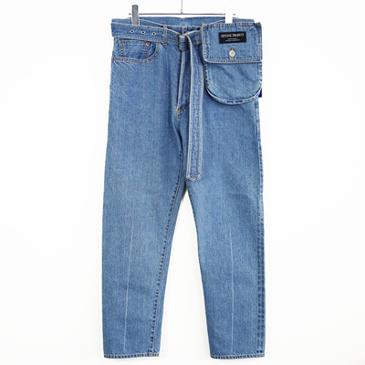 ESSAY [ BELTED BAG JEANS (P-1) ] INDIGO DENIM