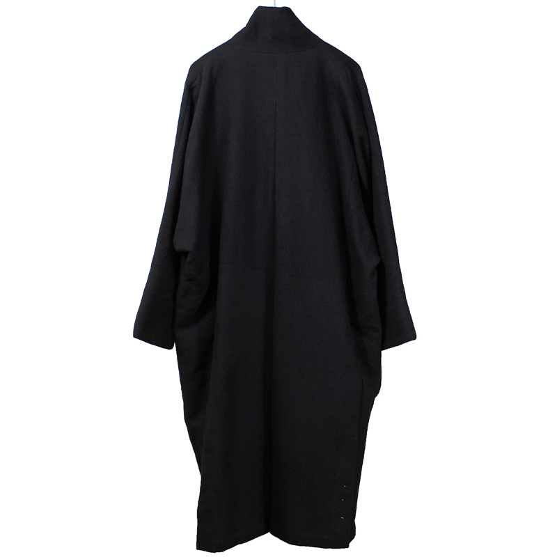 YANTOR [ Cotton Linen Wool Dolman Coat ] BLACK | ロイド・エフ