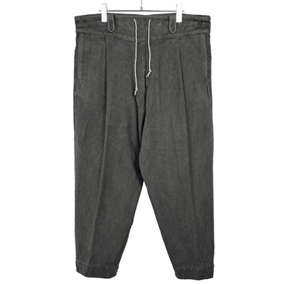 YANTOR [ Sumi-Dyed 6ply Khadi Himo Pants ] SUMI-GRAY