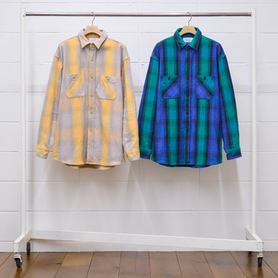 UNUSED [ US2094 (Check shirt) ] GREEN×BLUE