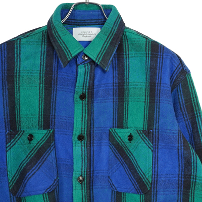 UNUSED [ US2094 (Check shirt) ] GREEN×BLUE