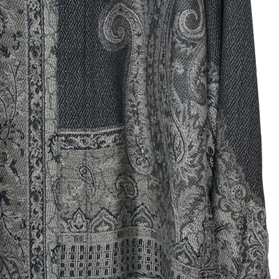 YANTOR [ Tibetan Paisley Jacquard Wool Shirts ] GRAY