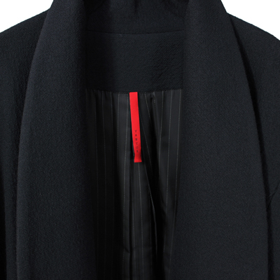 YANTOR [ Cotton Linen Wool Dolman Coat ] BLACK