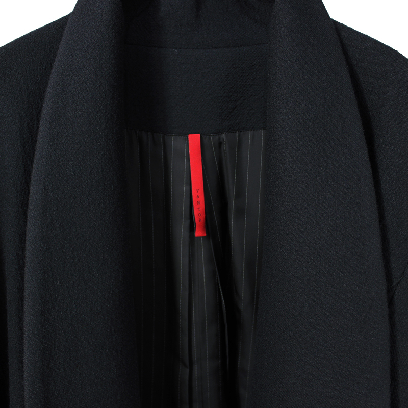YANTOR [ Cotton Linen Wool Dolman Coat ] BLACK | ロイド・エフ