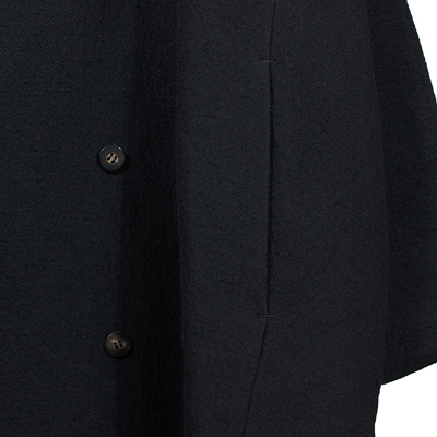 YANTOR [ Cotton Linen Wool Dolman Coat ] BLACK | ロイド・エフ
