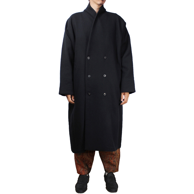 YANTOR [ Cotton Linen Wool Dolman Coat ] BLACK | ロイド・エフ