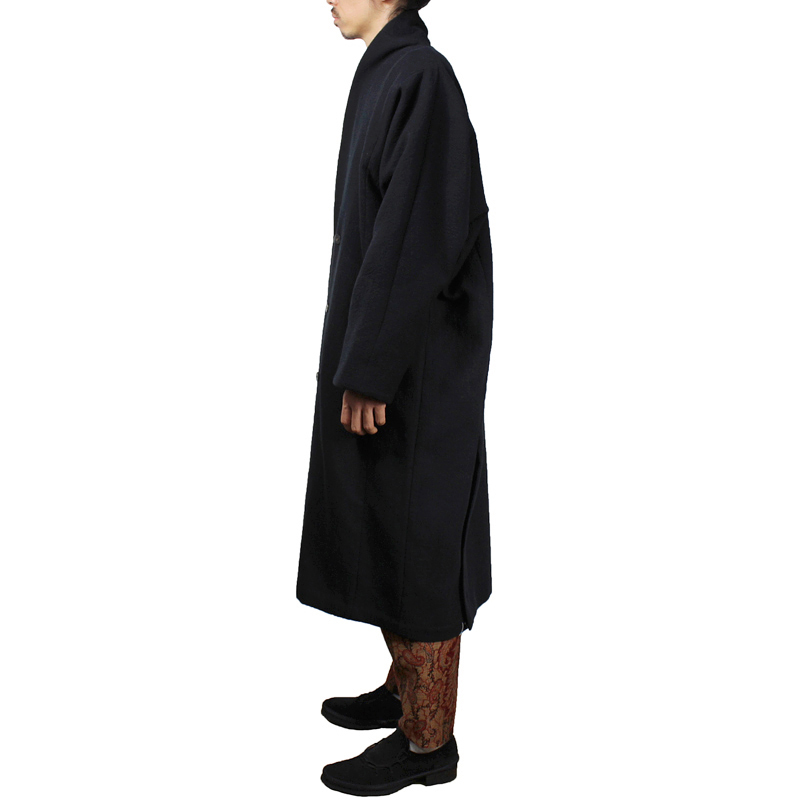 YANTOR [ Cotton Linen Wool Dolman Coat ] BLACK | ロイド・エフ