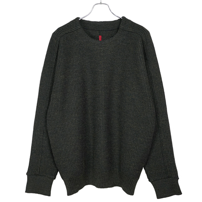 YANTOR [ Plating WoolCotton Wide Sweater ] DEEPFOREST