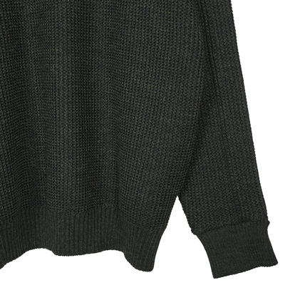 YANTOR [ Plating WoolCotton Wide Sweater ] DEEPFOREST