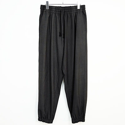 YANTOR [ Uneven Dyed Wool Monk Pants ] BLACK