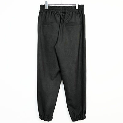 YANTOR [ Uneven Dyed Wool Monk Pants ] BLACK