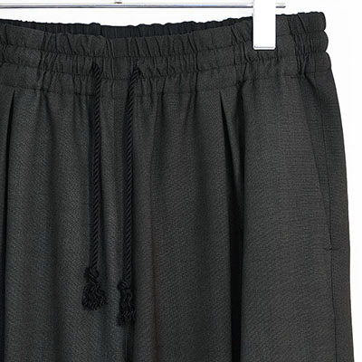 YANTOR [ Uneven Dyed Wool Monk Pants ] BLACK
