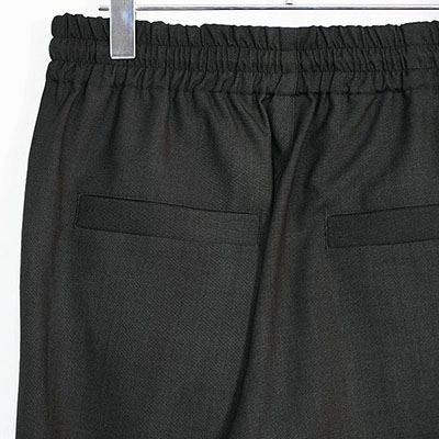 YANTOR [ Uneven Dyed Wool Monk Pants ] BLACK