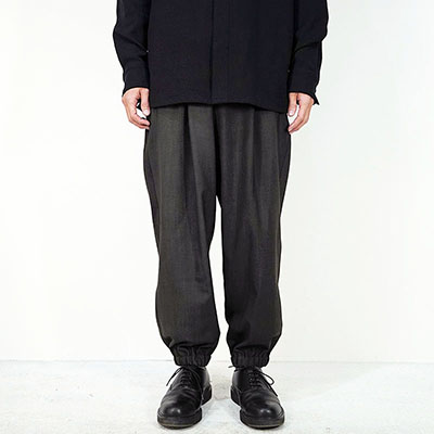 YANTOR [ Uneven Dyed Wool Monk Pants ] BLACK