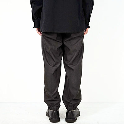 YANTOR [ Uneven Dyed Wool Monk Pants ] BLACK