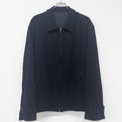 URU [ WOOL LIGHT TWEED ZIP UP BLOUSON ] NAVY