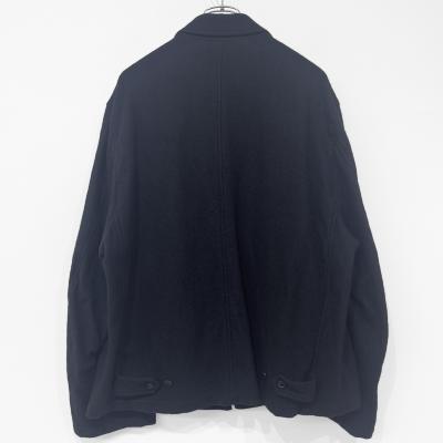 URU [ WOOL LIGHT TWEED ZIP UP BLOUSON ] NAVY