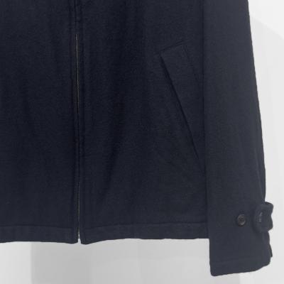 URU [ WOOL LIGHT TWEED ZIP UP BLOUSON ] NAVY