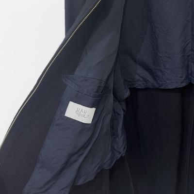 URU [ WOOL LIGHT TWEED ZIP UP BLOUSON ] NAVY