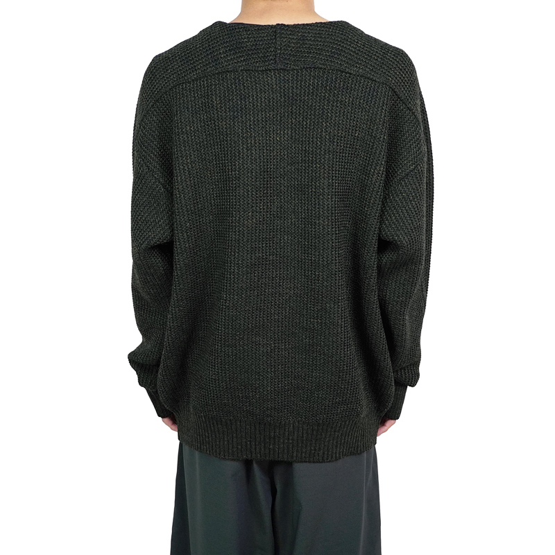 YANTOR [ Plating WoolCotton Wide Sweater ] DEEPFOREST