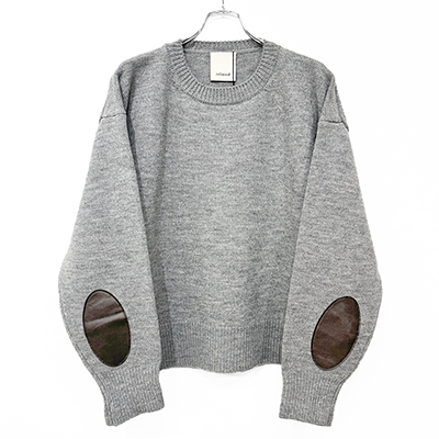 refomed [ WRIST PATCH WIDE KNIT ] GRAY