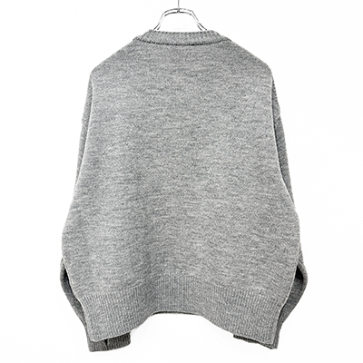 refomed [ WRIST PATCH WIDE KNIT ] GRAY