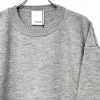 refomed [ WRIST PATCH WIDE KNIT ] GRAY