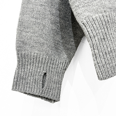 refomed [ WRIST PATCH WIDE KNIT ] GRAY