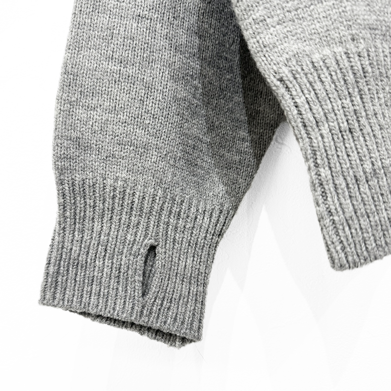 refomed [ WRIST PATCH WIDE KNIT ] GRAY