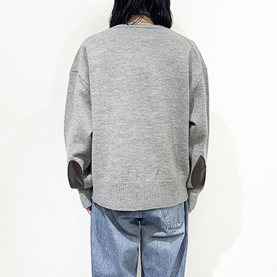 refomed [ WRIST PATCH WIDE KNIT ] GRAY