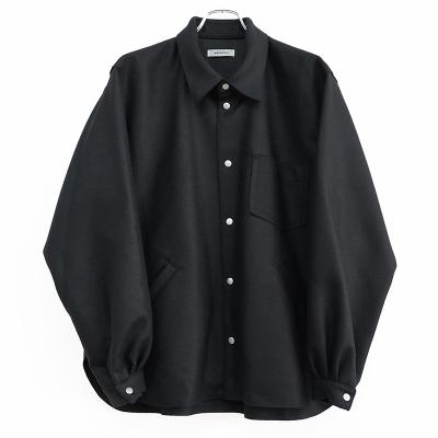 MATSUFUJI [ Melton Utility Shirt Jacket ] BLACK