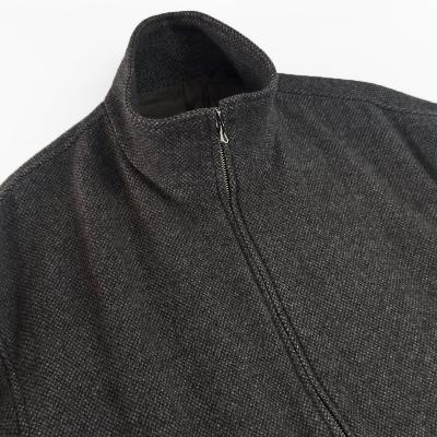 URU [ WOOL LIGHT TWEED ZIP UP BLOUSON ] BROWN