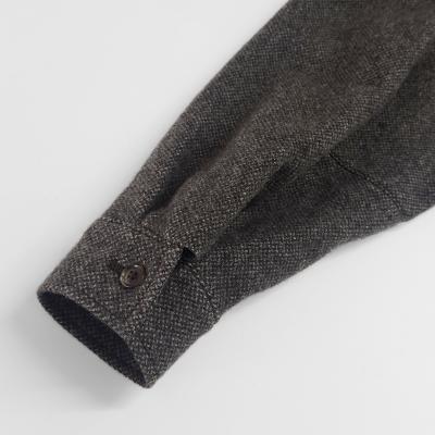 URU [ WOOL LIGHT TWEED ZIP UP BLOUSON ] BROWN