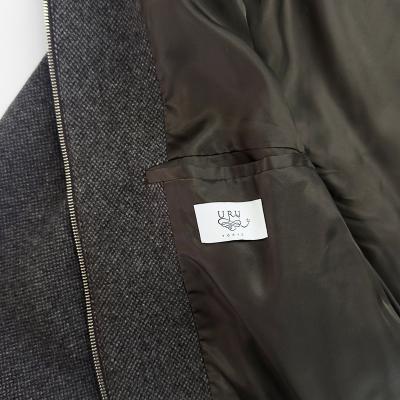 URU [ WOOL LIGHT TWEED ZIP UP BLOUSON ] BROWN