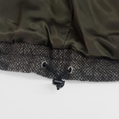 URU [ WOOL LIGHT TWEED ZIP UP BLOUSON ] BROWN