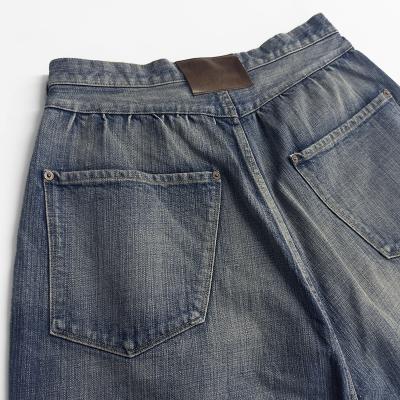 refomed [ FRESH MAN DENIM WIDE PANTS "USED" ] USED