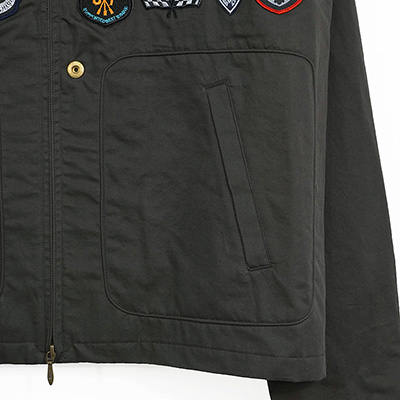 ESSAY [ DRIZZLER PATCH JACKET (J-2) ] CHARCOAL