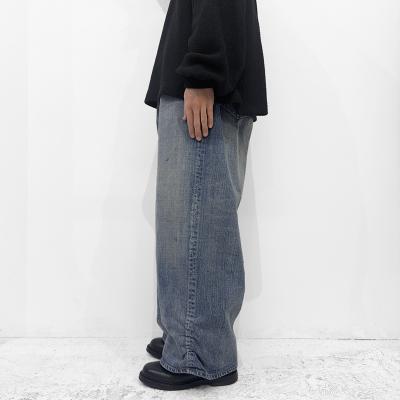 refomed [ FRESH MAN DENIM WIDE PANTS "USED" ] USED