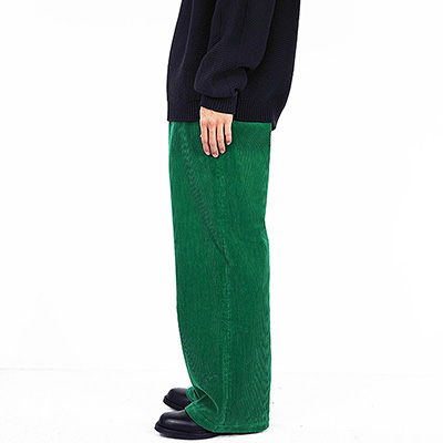 UNUSED [ UW1053 (Corduroy easy pants) ] GREEN
