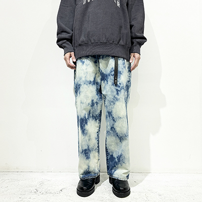 SUGARHILL [ RANDOM BLEACH CLASSIC DENIM PANTS ] FADED INDIGO