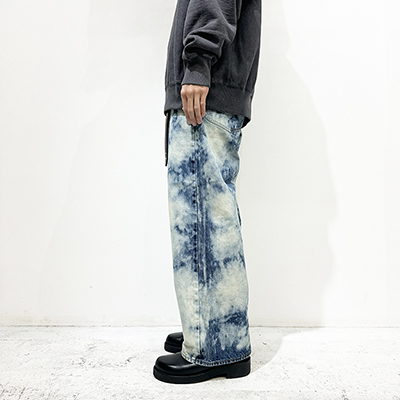 SUGARHILL [ RANDOM BLEACH CLASSIC DENIM PANTS ] FADED INDIGO