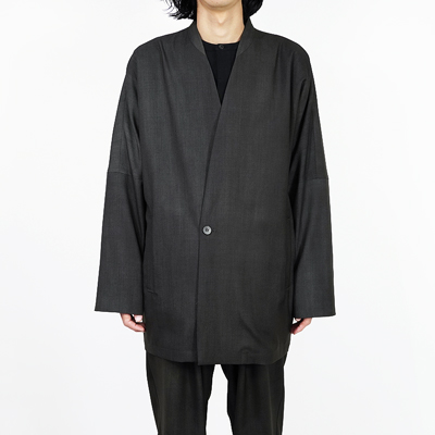 YANTOR [ Uneven Dyed Wool Skin Jacket ] BLACK