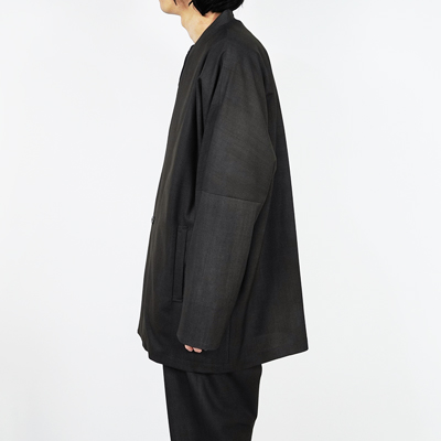 YANTOR [ Uneven Dyed Wool Skin Jacket ] BLACK