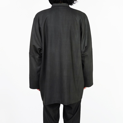 YANTOR [ Uneven Dyed Wool Skin Jacket ] BLACK