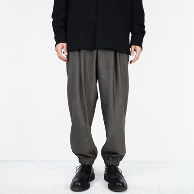YANTOR [ Chambray Wool Monk Pants ] GREIGE