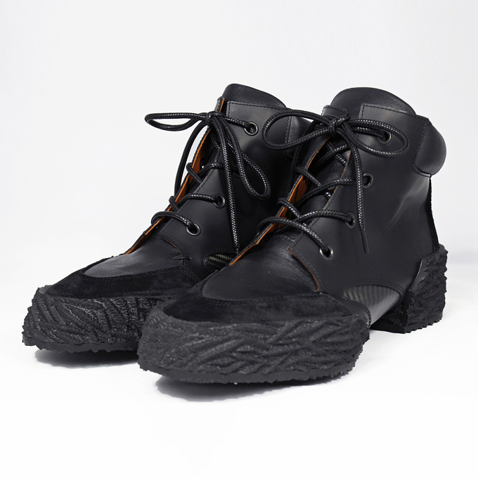 MIDORIKAWA RYO [Lace-up Boots-Carbon×Leather-] BLK | ロイド・エフ