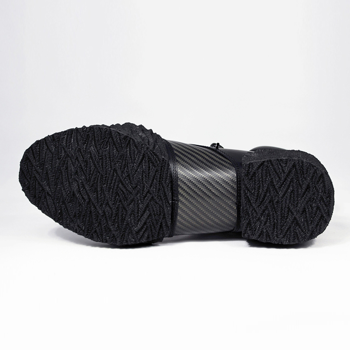 MIDORIKAWA RYO [Lace-up Boots-Carbon×Leather-] BLK