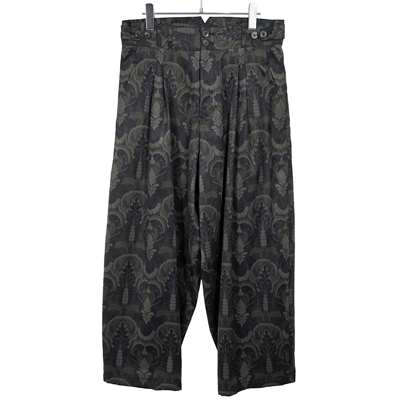 YANTOR [ Buddha-Plant 2tuck Wide Pants ] DARK NAVY