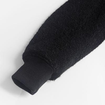 URU [ WOOL BOA ZIP UP BLOUSON ] BLACK