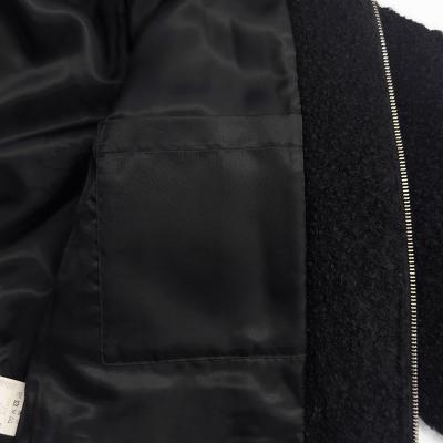 URU [ WOOL BOA ZIP UP BLOUSON ] BLACK